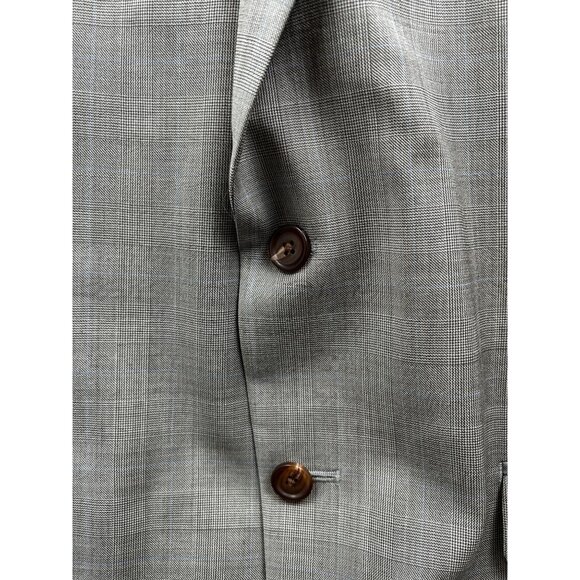 Lauren Ralph Lauren Men’s Blazer 44R Gray Wool Glen Plaid Classic Jacket Preppy - Picture 10 of 12